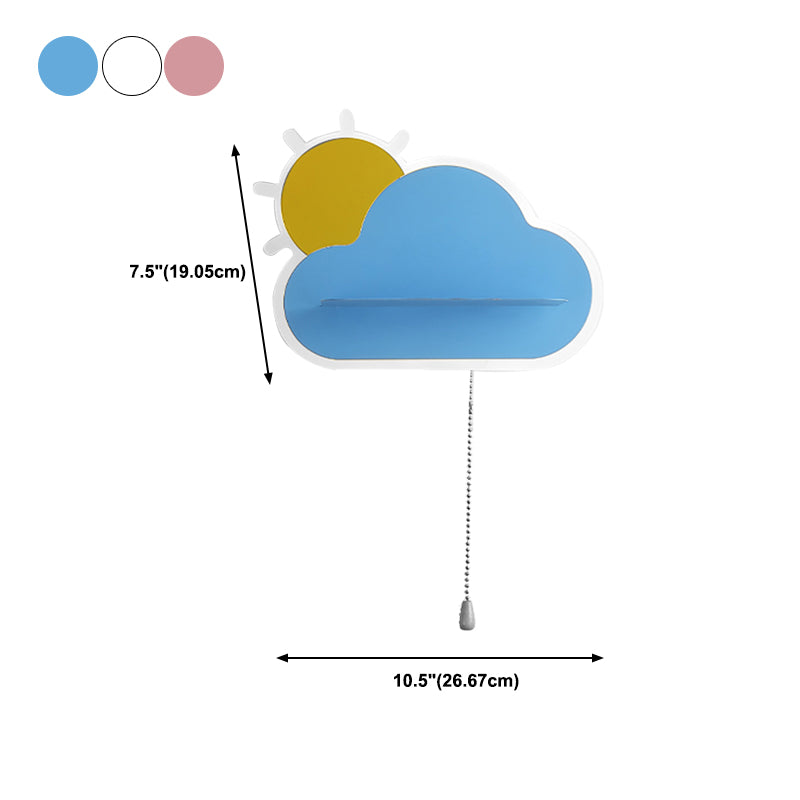 Cloud Shape Metal Wall Light Kid Style 1 Light Wall Lighting Fixtures