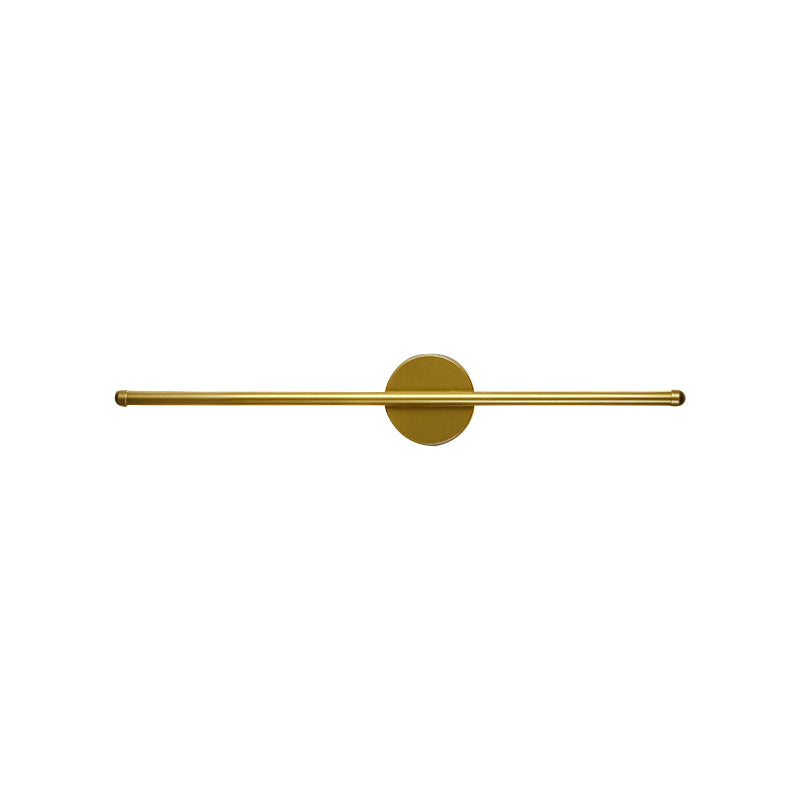 Linear Shape Metal Wall Light Modern Style 1 Light Wall Lighting Fixtures in Gold