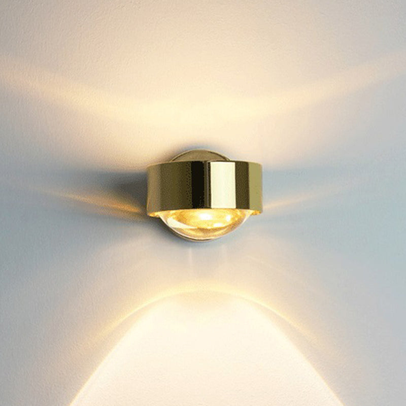 Metal Round Shape Wall Light Modern 2 Lights Wall Mount Light Fixture