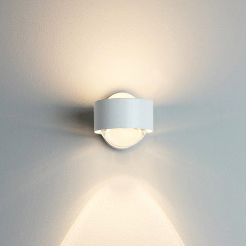 Metal Round Shape Wall Light Modern 2 Lights Wall Mount Light Fixture