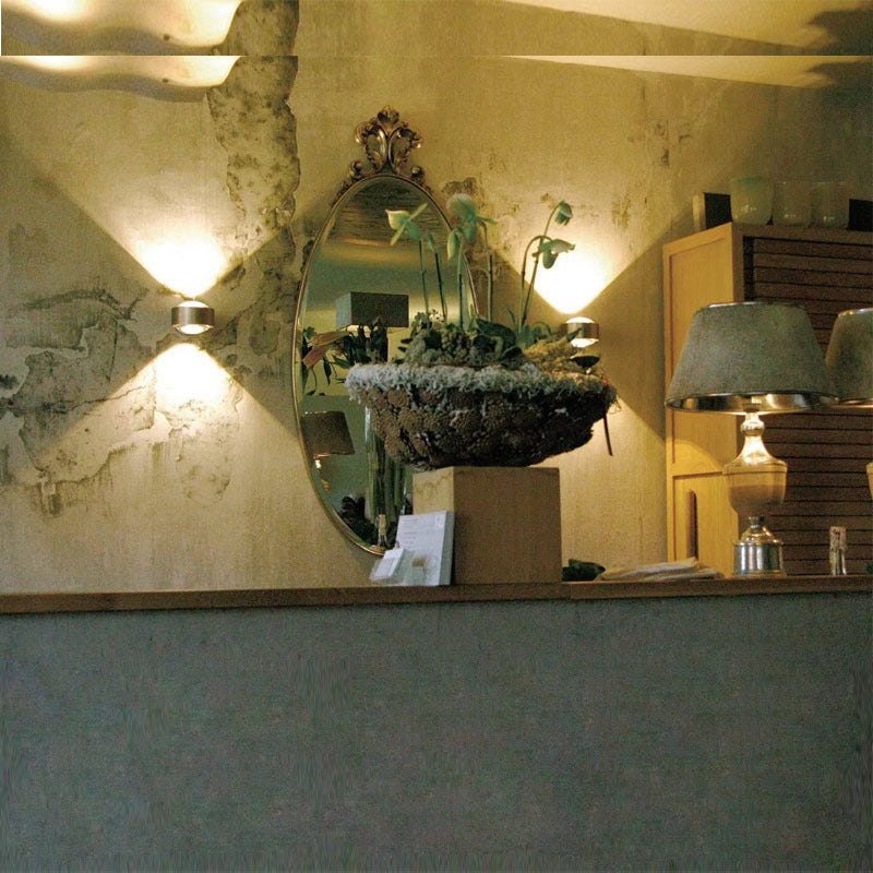 Metal Round Shape Wall Light Modern 2 Lights Wall Mount Light Fixture