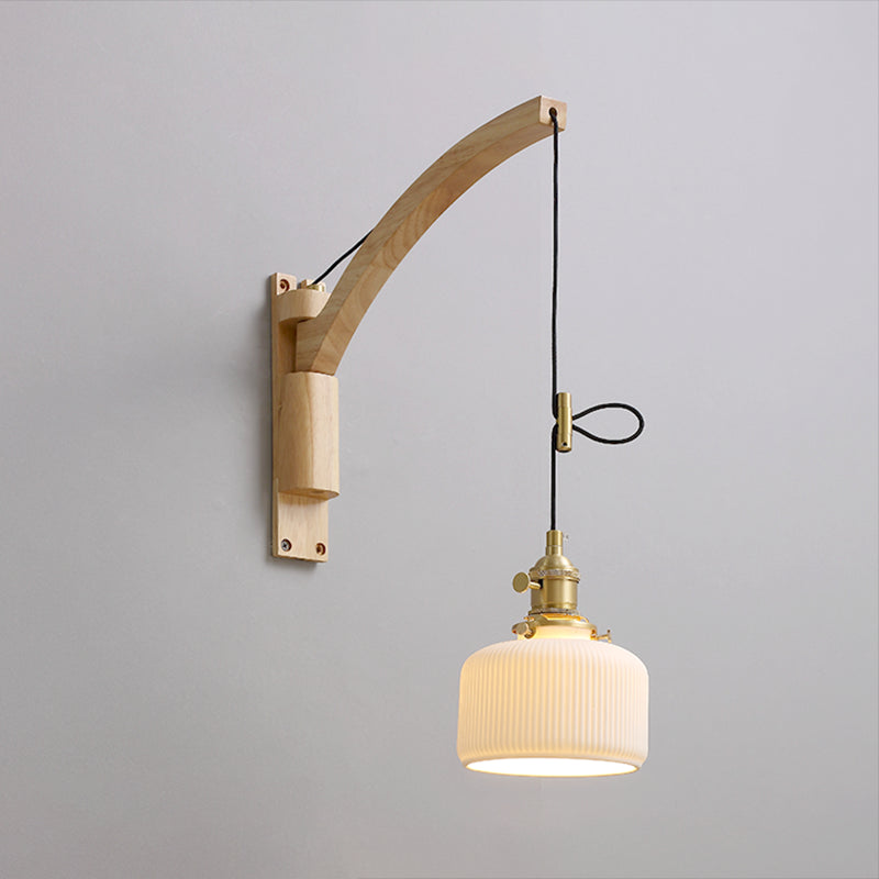 Wood Wall Sconce Light Modern Creative Wall Light for Bedroom