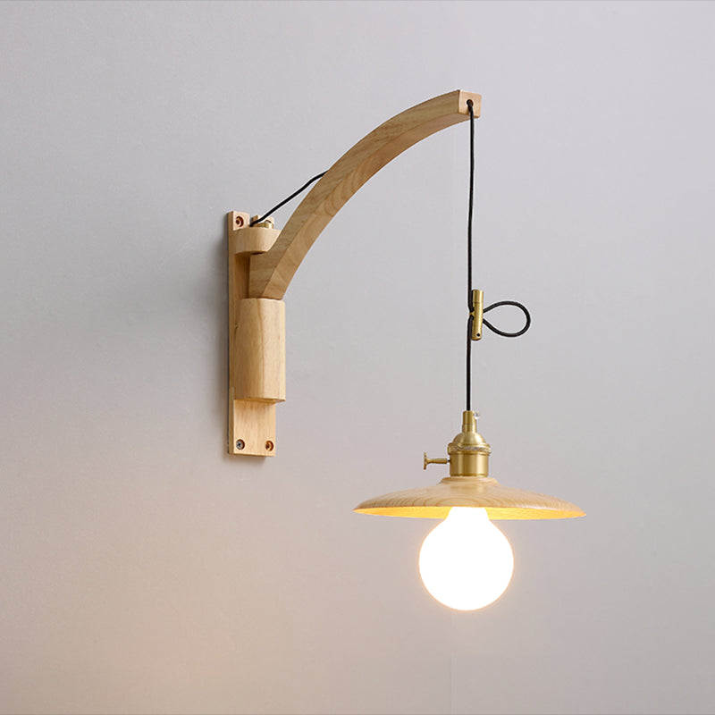 Wood Wall Sconce Light Modern Creative Wall Light for Bedroom