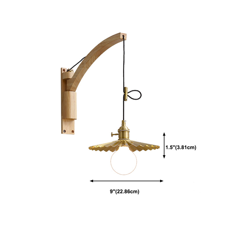 Wood Wall Sconce Light Modern Creative Wall Light for Bedroom