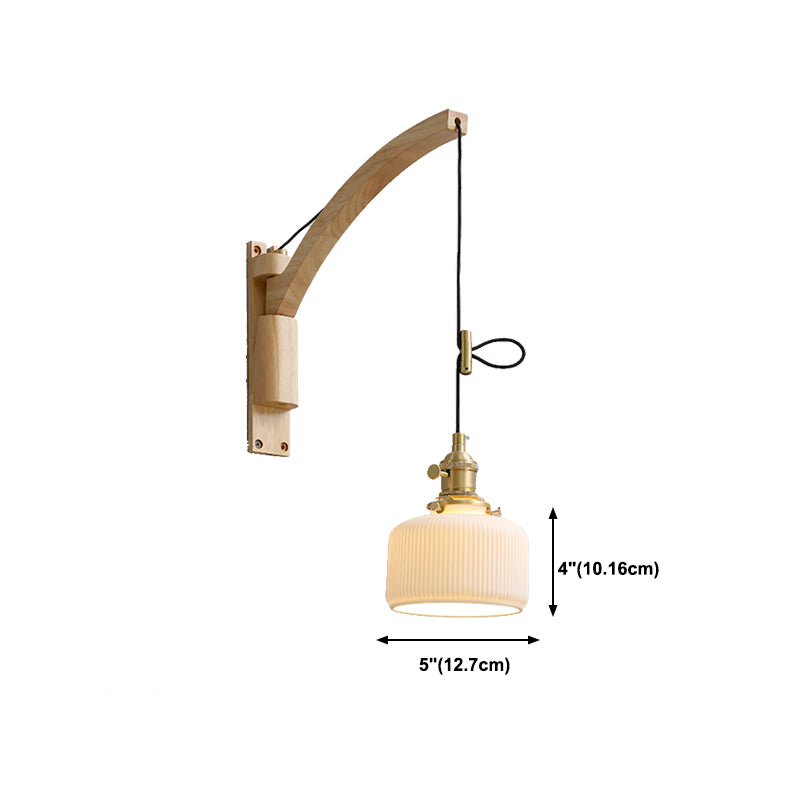 Wood Wall Sconce Light Modern Creative Wall Light for Bedroom