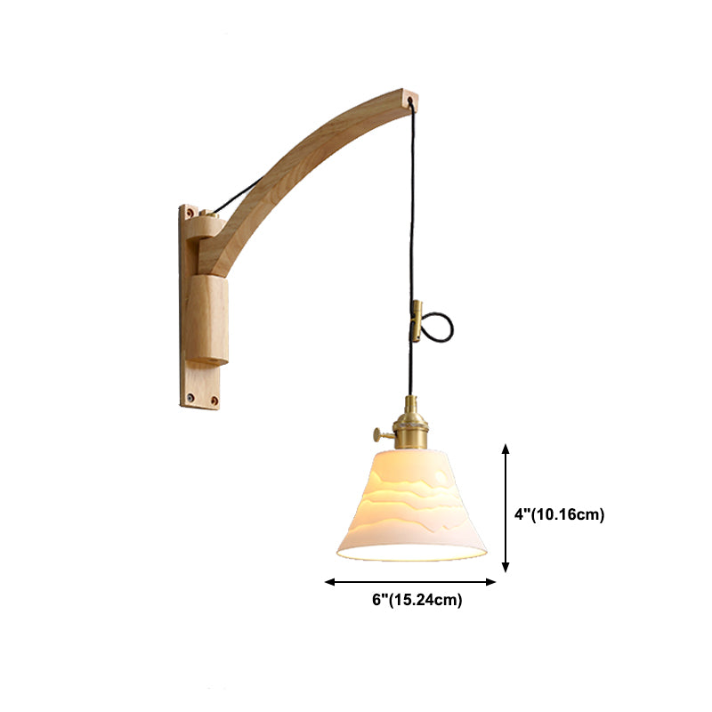 Wood Wall Sconce Light Modern Creative Wall Light for Bedroom