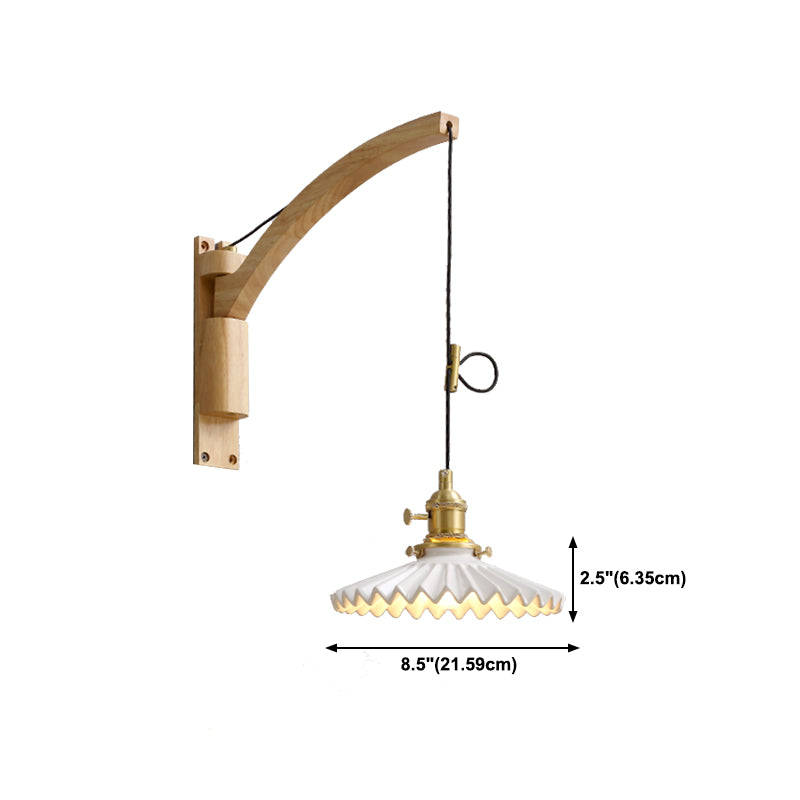 Wood Wall Sconce Light Modern Creative Wall Light for Bedroom