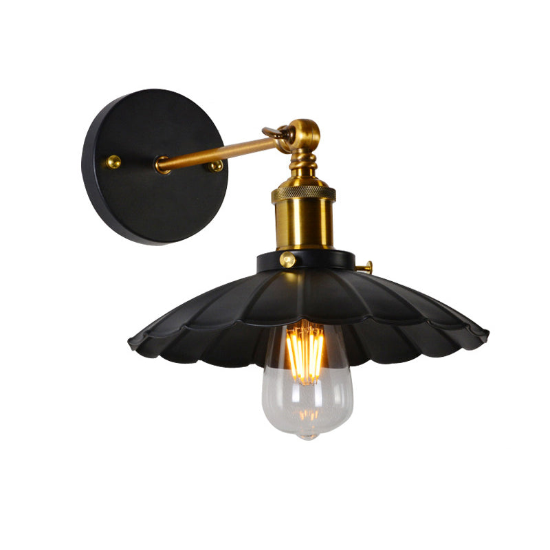 Industrial Style Wall Sconce Metal 1 Light Sconces for Living Room