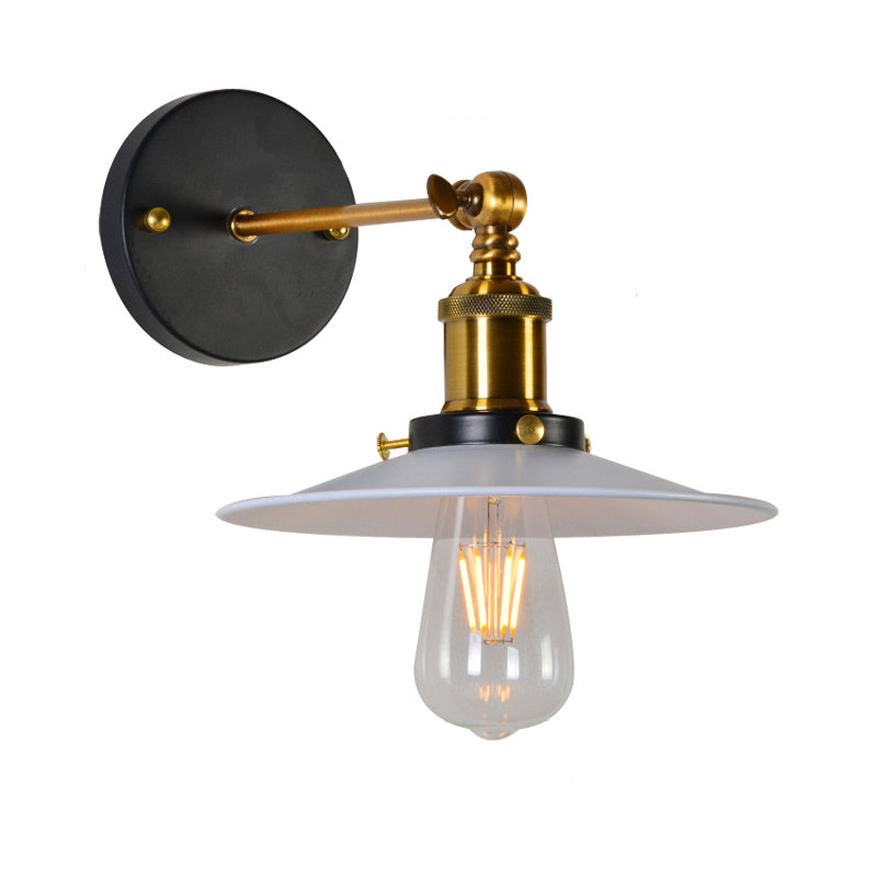 Industrial Style Wall Sconce Metal 1 Light Sconces for Living Room