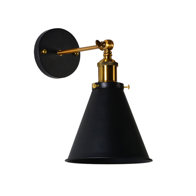Industrial Style Wall Sconce Metal 1 Light Sconces for Living Room