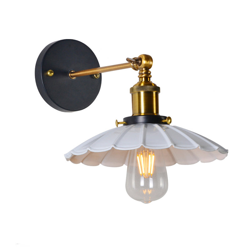 Industrial Style Wall Sconce Metal 1 Light Sconces for Living Room