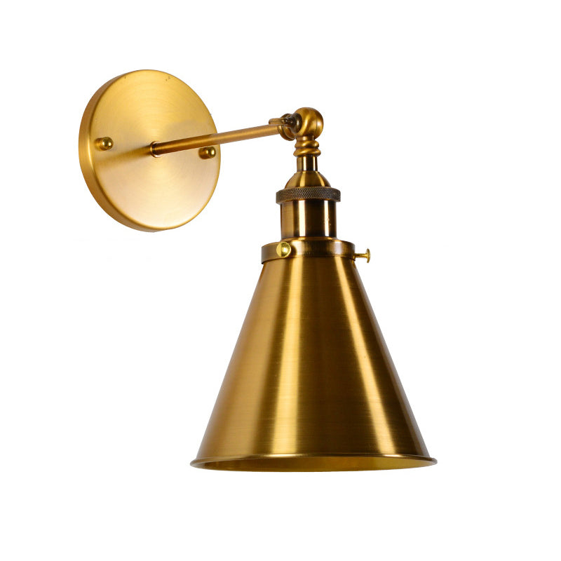 Industrial Style Wall Sconce Metal 1 Light Sconces for Living Room