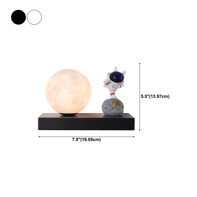 Modern Metal Wall Sconce Ball Shape Wall Light with PLA Shade for Bedroom