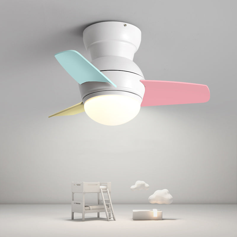 Metal Ceiling Fan Lamp Modern Style 1 Light Ceiling Fan Light for Children's Room