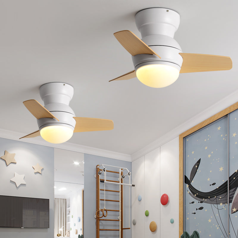 Metal Ceiling Fan Lamp Modern Style 1 Light Ceiling Fan Light for Children's Room