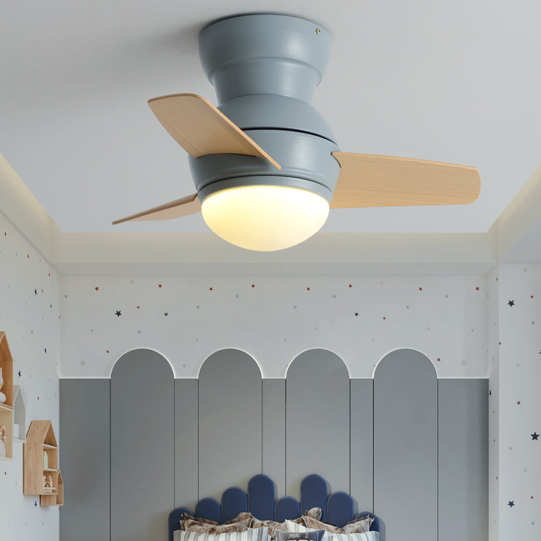 Metal Ceiling Fan Lamp Modern Style 1 Light Ceiling Fan Light for Children's Room