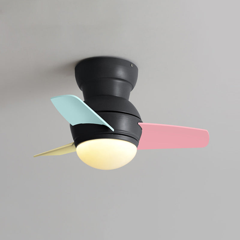 Metal Ceiling Fan Lamp Modern Style 1 Light Ceiling Fan Light for Children's Room