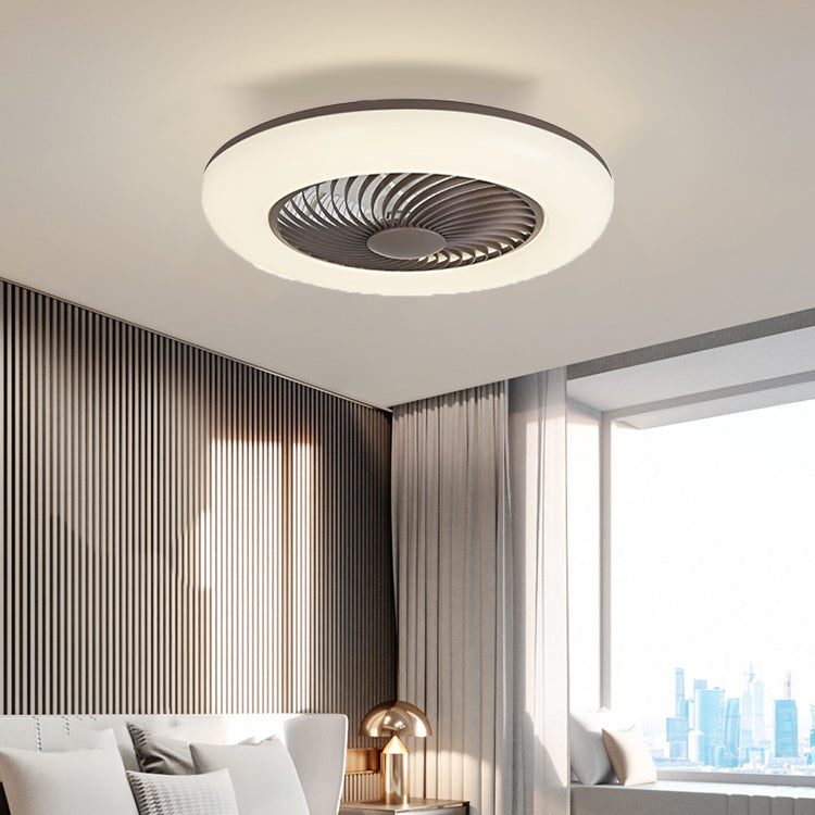 1 Light Ceiling Fan Lighting Modern Style Metal Ceiling Fan Light for Dining Room
