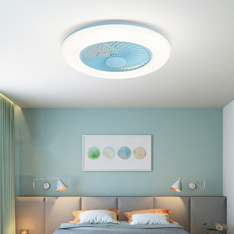 1 Light Ceiling Fan Lighting Modern Style Metal Ceiling Fan Light for Dining Room