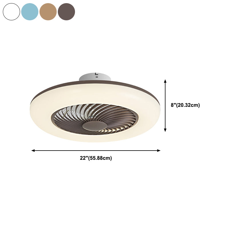 1 Light Ceiling Fan Lighting Modern Style Metal Ceiling Fan Light for Dining Room