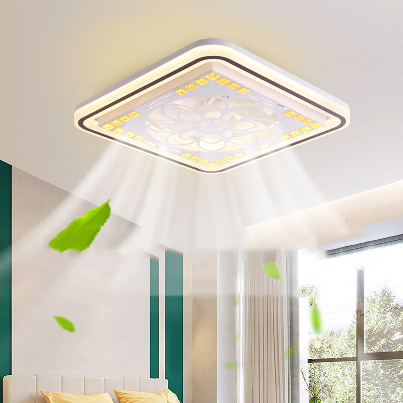 Metal Geometric Fan Ceiling Lighting Modern Style 1-Light Flush Mount Lamp