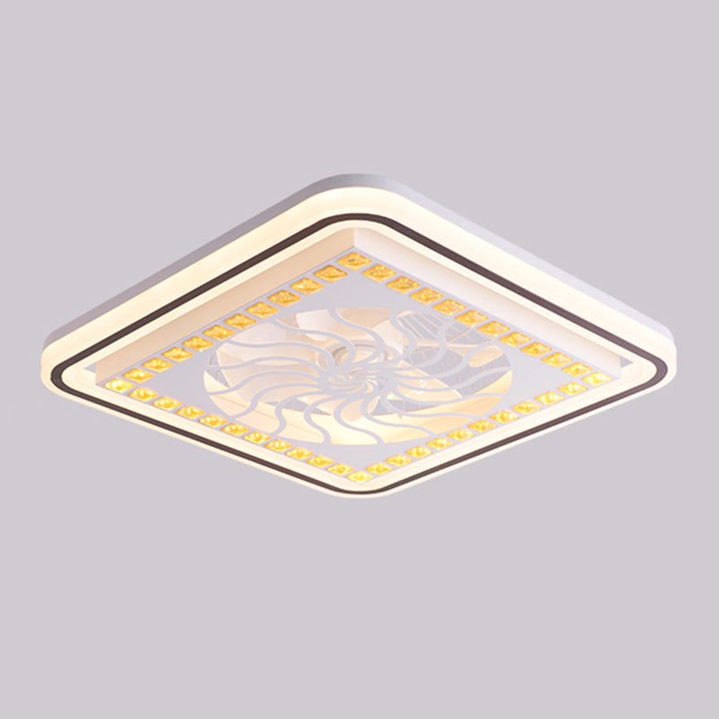 Metal Geometric Fan Ceiling Lighting Modern Style 1-Light Flush Mount Lamp