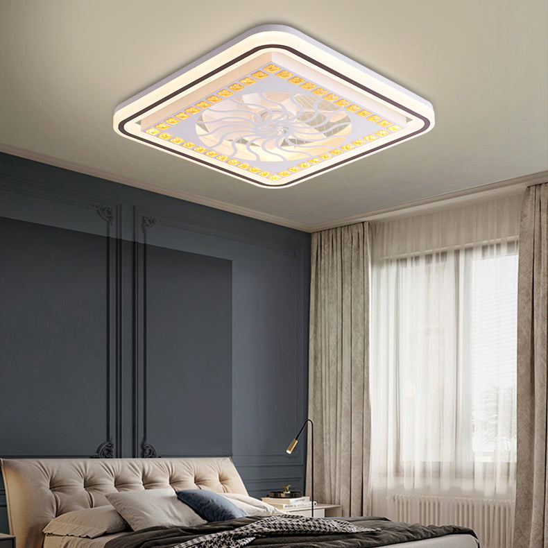 Metal Geometric Fan Ceiling Lighting Modern Style 1-Light Flush Mount Lamp