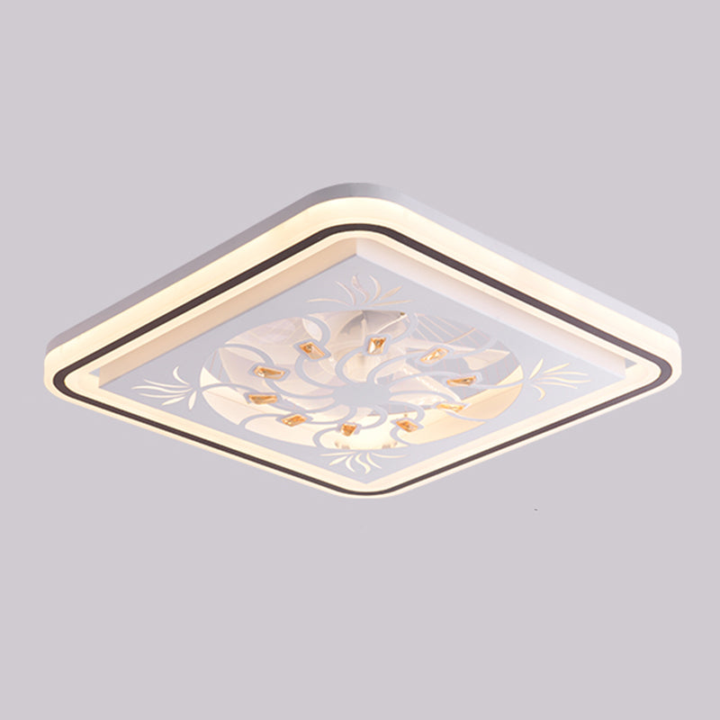 Metal Geometric Fan Ceiling Lighting Modern Style 1-Light Flush Mount Lamp