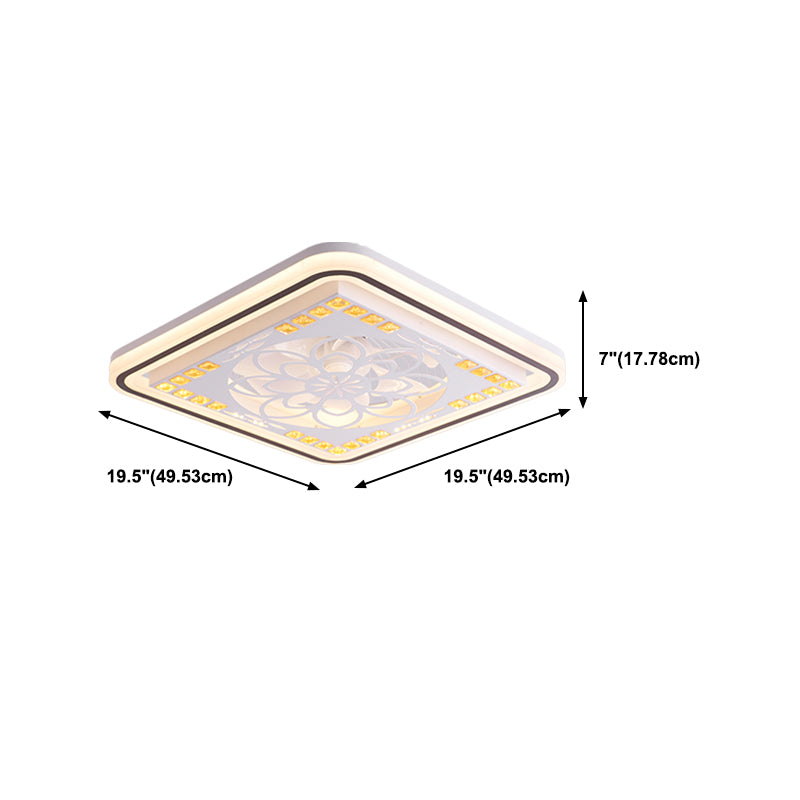 Metal Geometric Fan Ceiling Lighting Modern Style 1-Light Flush Mount Lamp