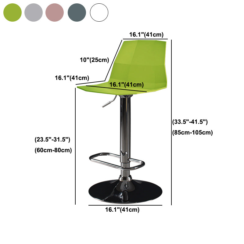 Living Room Nordic Adjustable Barstool PP Seat Bar Stool with Pedal