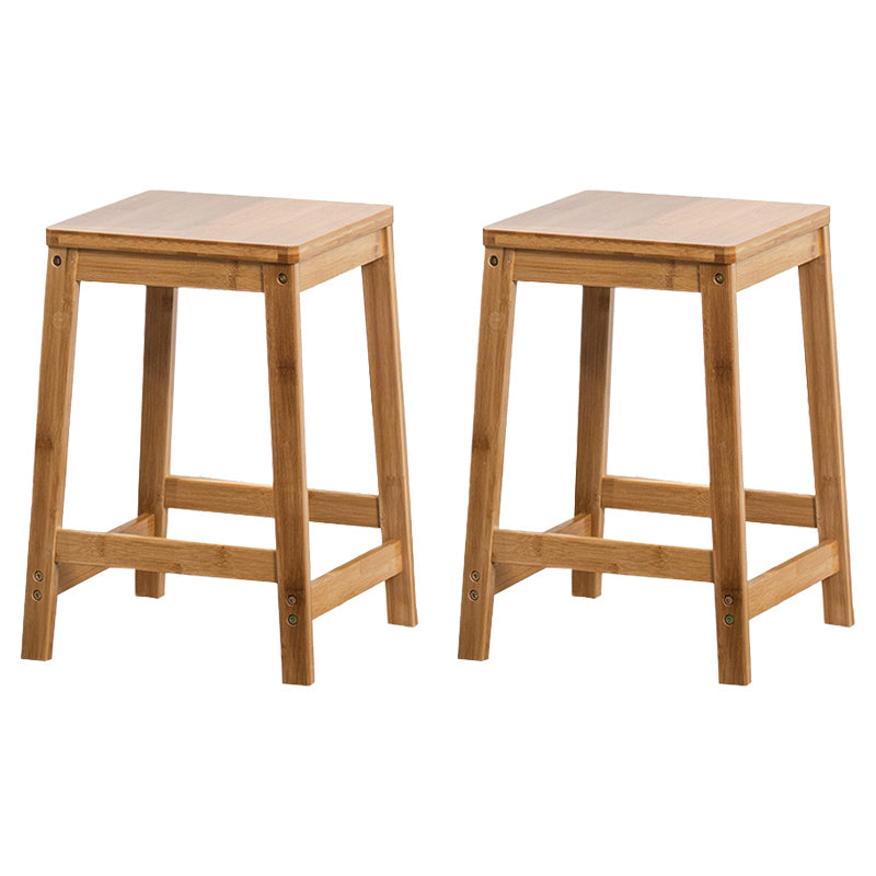 Dining Room Simple Wood Barstool Wood 4 Legs Bar Stool with Pedal