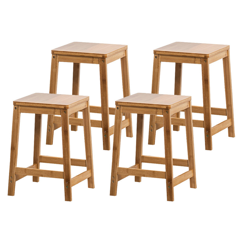 Dining Room Simple Wood Barstool Wood 4 Legs Bar Stool with Pedal