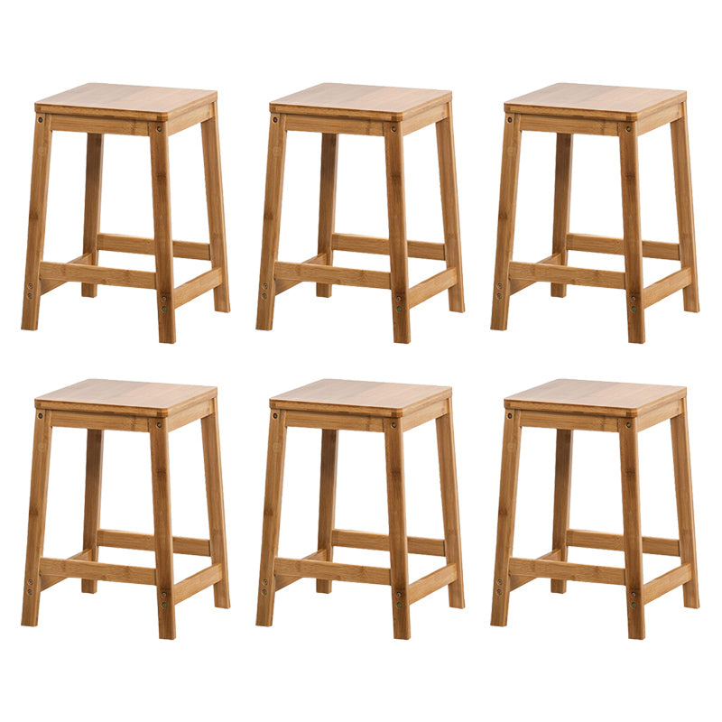 Dining Room Simple Wood Barstool Wood 4 Legs Bar Stool with Pedal