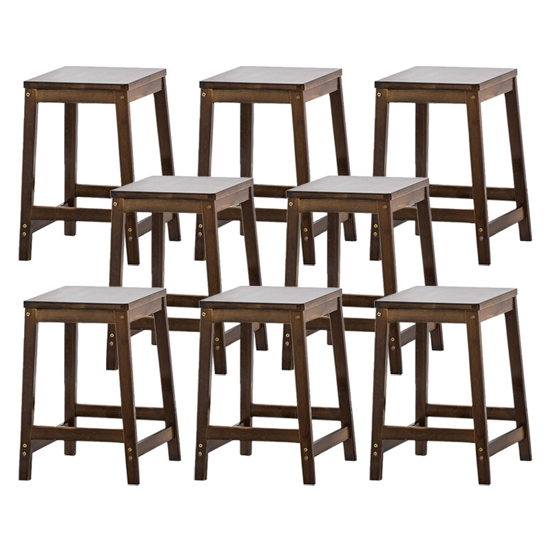 Dining Room Simple Wood Barstool Wood 4 Legs Bar Stool with Pedal