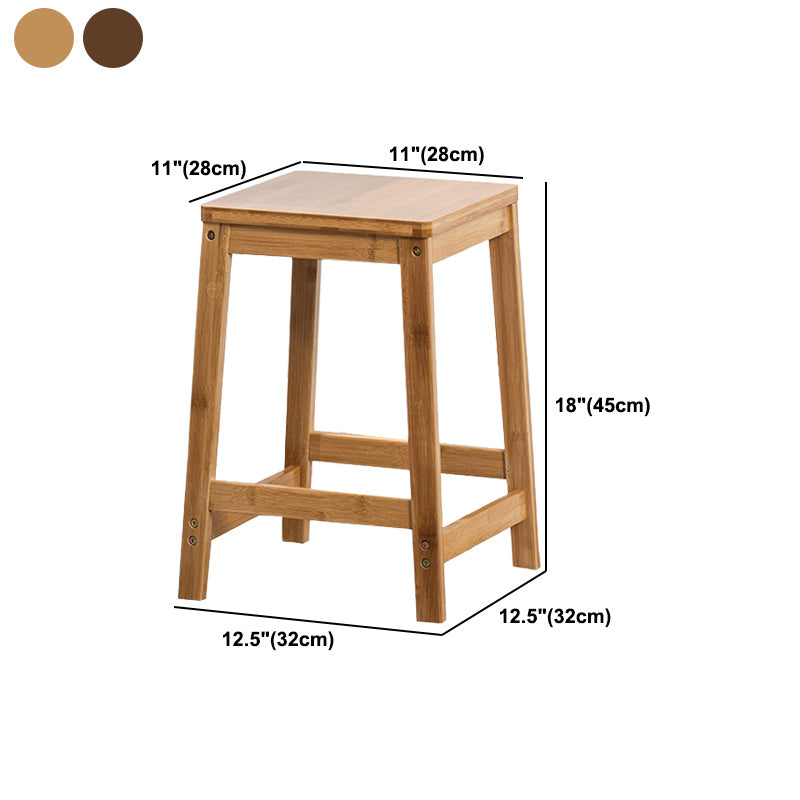 Dining Room Simple Wood Barstool Wood 4 Legs Bar Stool with Pedal