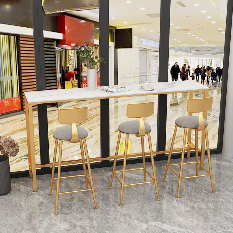 1/2/4 Piece Glam Matte Finish Pub Dining Set Sintered Stone Bar Table Set