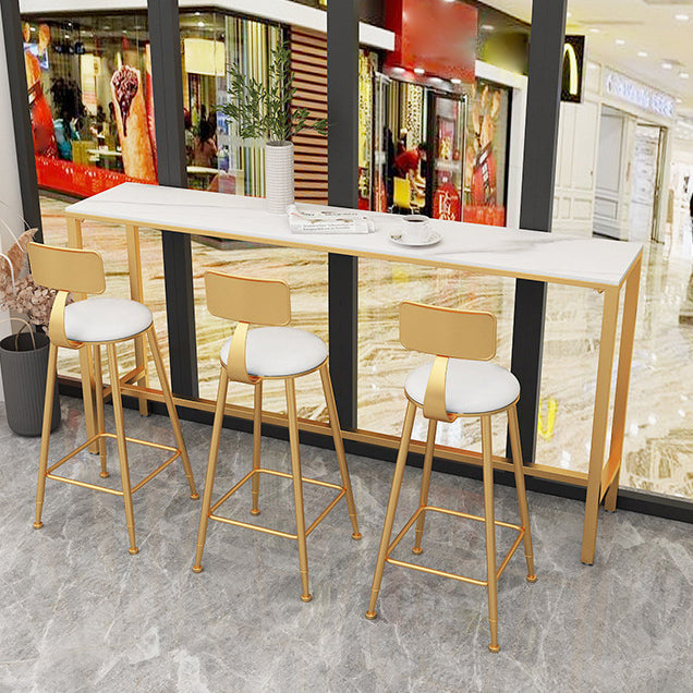 1/2/4 Piece Glam Matte Finish Pub Dining Set Sintered Stone Bar Table Set