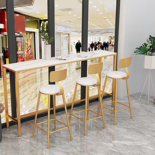 1/2/4 Piece Glam Matte Finish Pub Dining Set Sintered Stone Bar Table Set