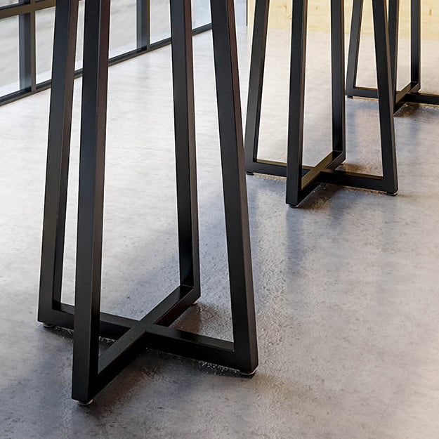 Industrial 1/9 Pieces Bar Table Set Rectangle Pine Wood Counter Table with High Stools