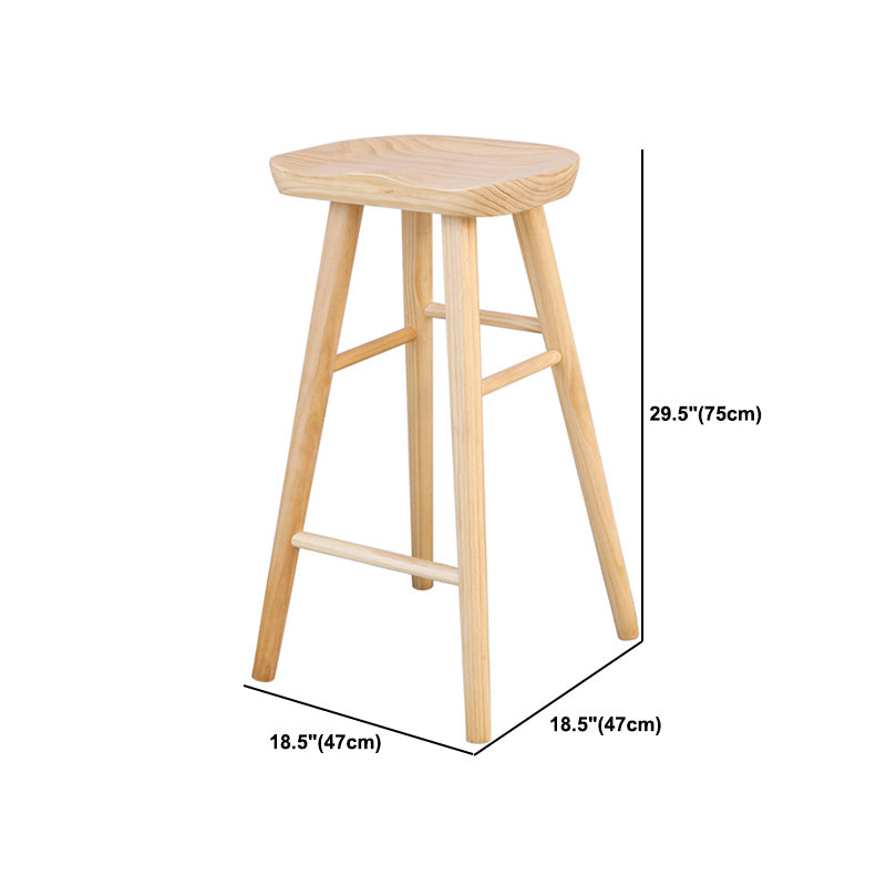 Industrial Rectangle Solid Wood Bar Table Set 1/5/9 Pieces Counter Table with Stools