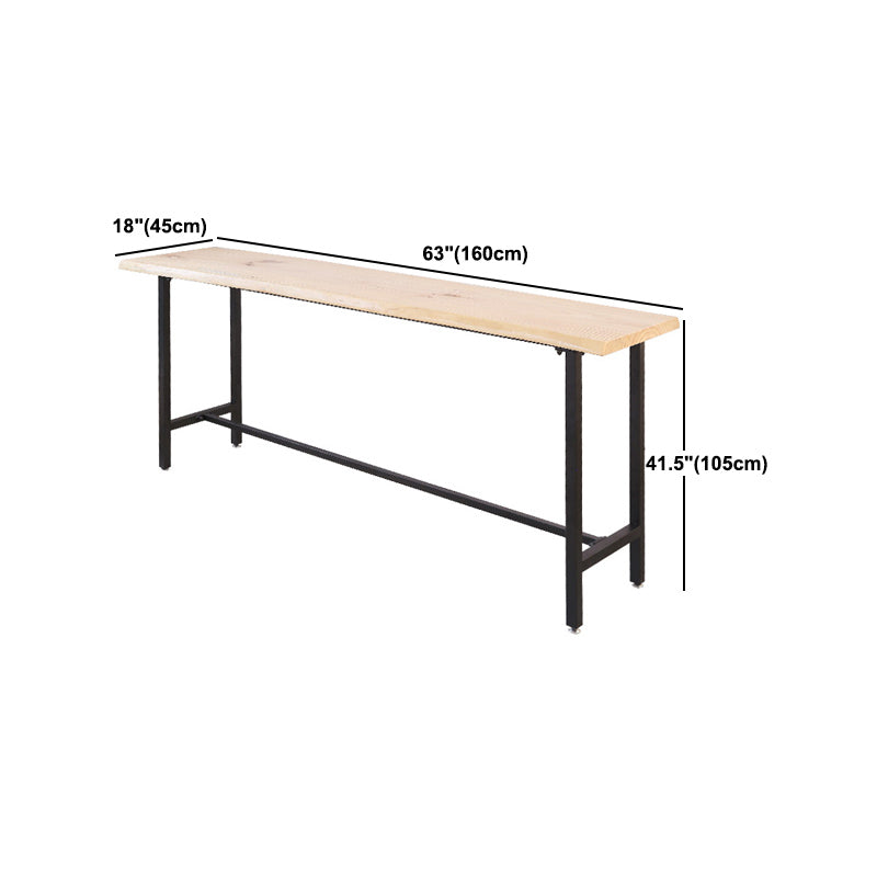 Industrial Rectangle Solid Wood Bar Table Set 1/5/9 Pieces Counter Table with Stools