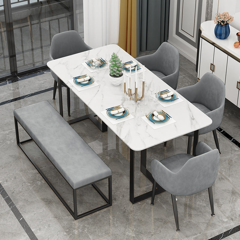 Modern Velvet Chairs & Bench Set 1/2/6/7 Pieces Home Dining Table Set