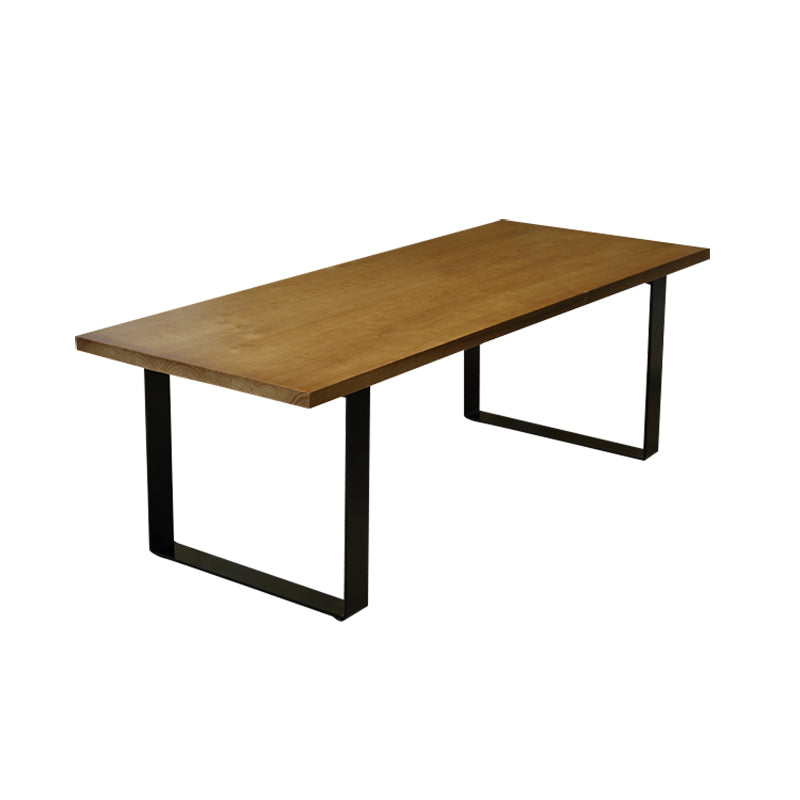 Indoor Industrial Dinette Set 1/2/5/7 Pieces Solid Wood and Metal Table Set