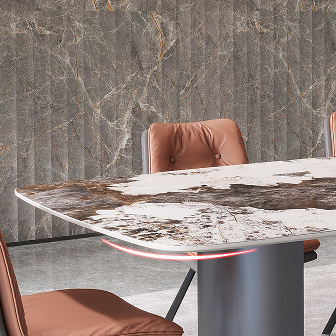 Sintered Stone Dining Table Set 1/4/5/7 Pieces Rectangle Contemporary Dining Set