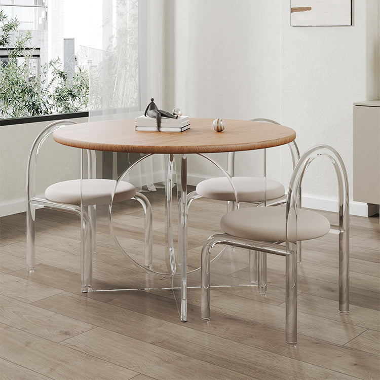 Modern 1/2/3/4/5 Pieces Dining Set Round Wood Dining Table for Dining Room