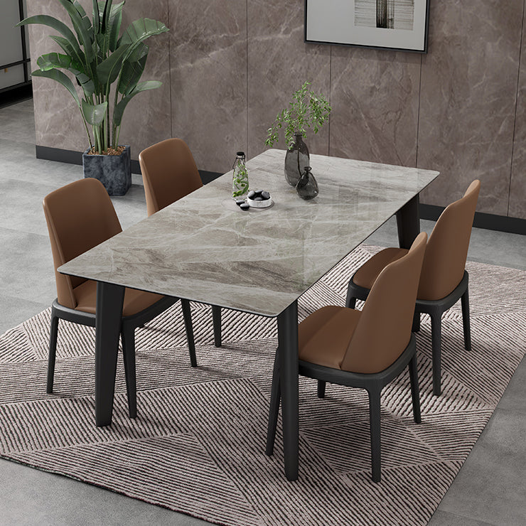 Modern Sintered Stone Rectangle Table Set 1/4/5/7 Pieces Dining Set