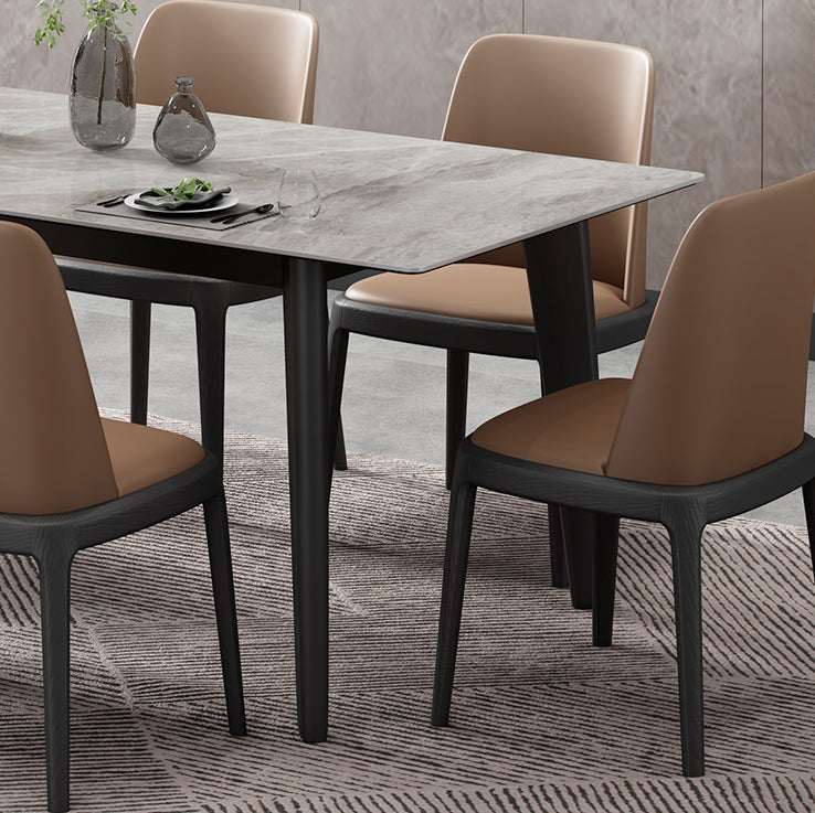 Modern Sintered Stone Rectangle Table Set 1/4/5/7 Pieces Dining Set