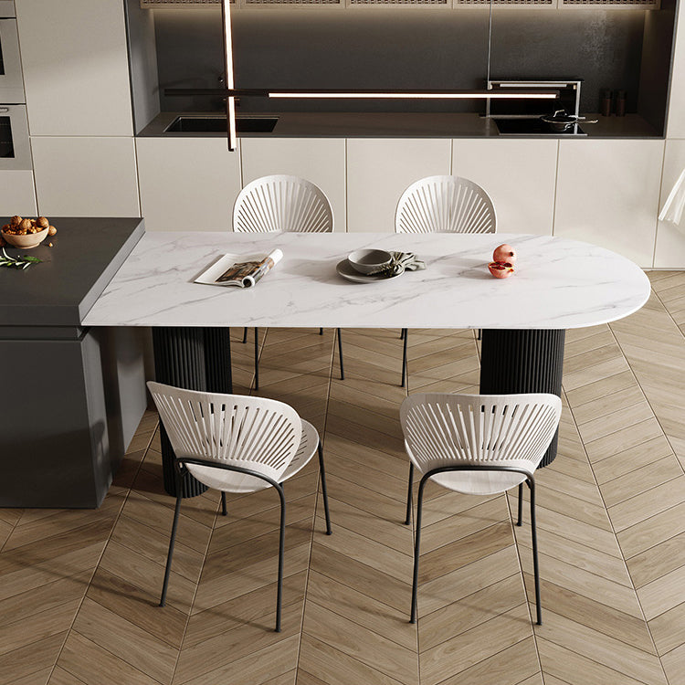 Contemporary Style Dining Table 3 Legs Dinette Table for Home Kitchen