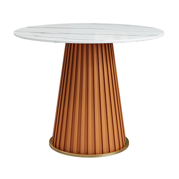 Traditional Luxury Dining Table Sintered Stone Round Table for Home