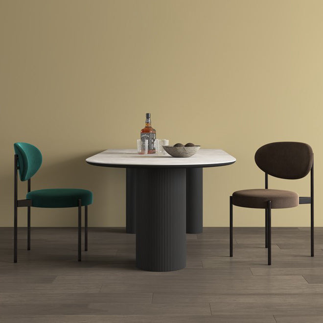 Contemporary 3-foot Dining Table Stone Dining Room Furniture for Home